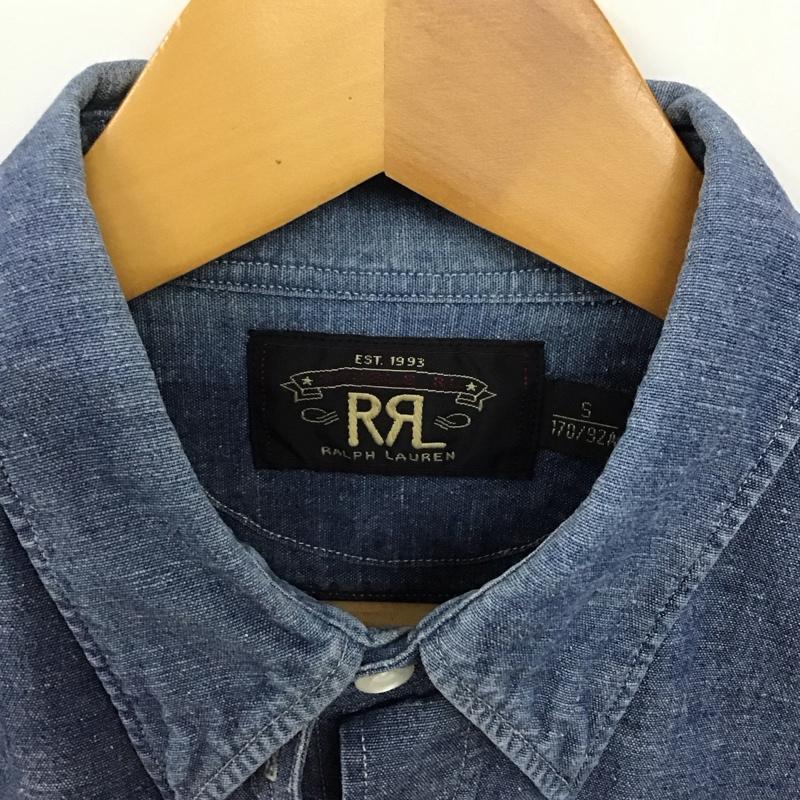 ダブルアールエル ラルフローレン RRL RALPH LAUREN シャツ、ブラウス 長袖 長袖シャツ デニムシャツ カラーシャツ S 無地 インディゴ / インディゴ / Indigo メンズ USED 古着 中古 10157098