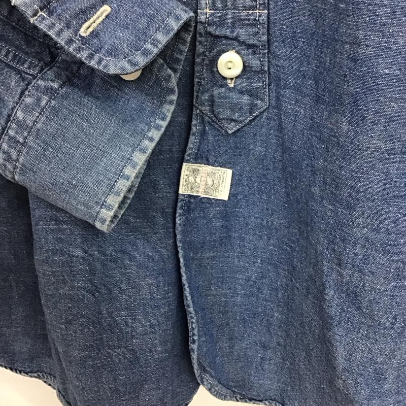 ダブルアールエル ラルフローレン RRL RALPH LAUREN シャツ、ブラウス 長袖 長袖シャツ デニムシャツ カラーシャツ S 無地 インディゴ / インディゴ / Indigo メンズ USED 古着 中古 10157098