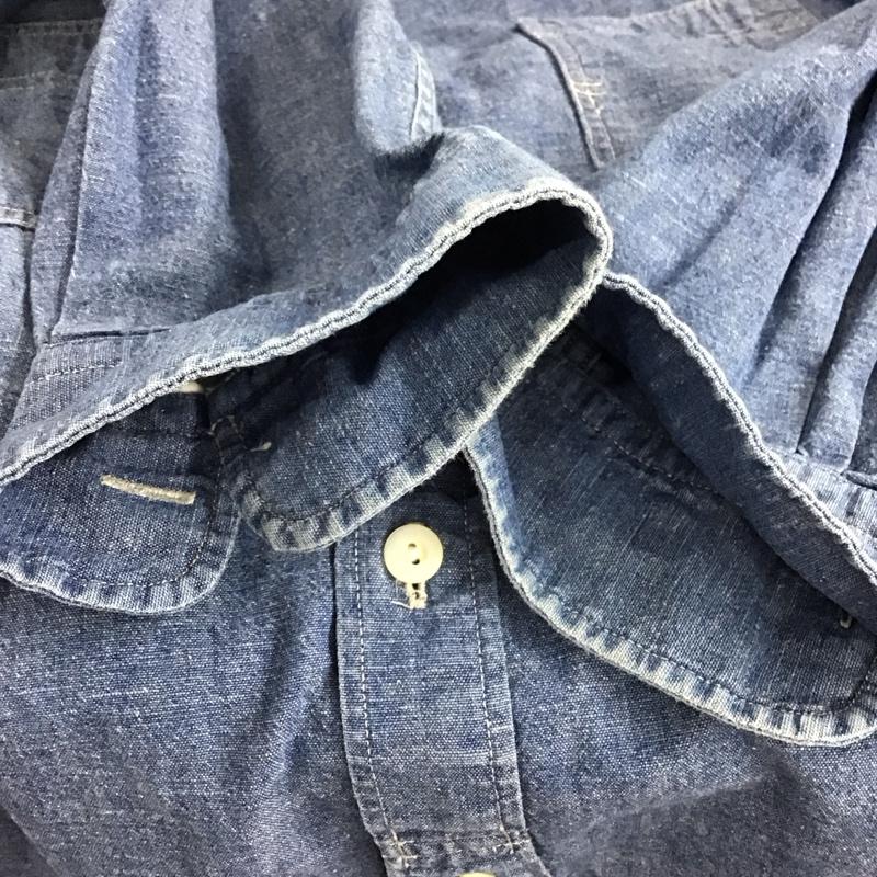 ダブルアールエル ラルフローレン RRL RALPH LAUREN シャツ、ブラウス 長袖 長袖シャツ デニムシャツ カラーシャツ S 無地 インディゴ / インディゴ / Indigo メンズ USED 古着 中古 10157098