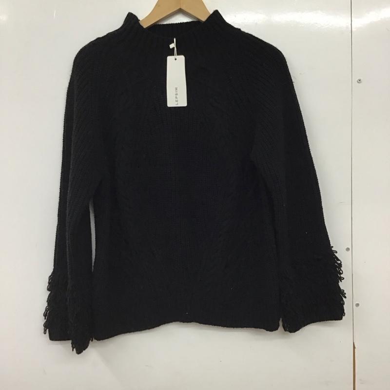 レプシィム LEPSIM ニット、セーター 長袖 タグ付 M 無地 黒 / ブラック / black レディース USED 古着 中古 10157101