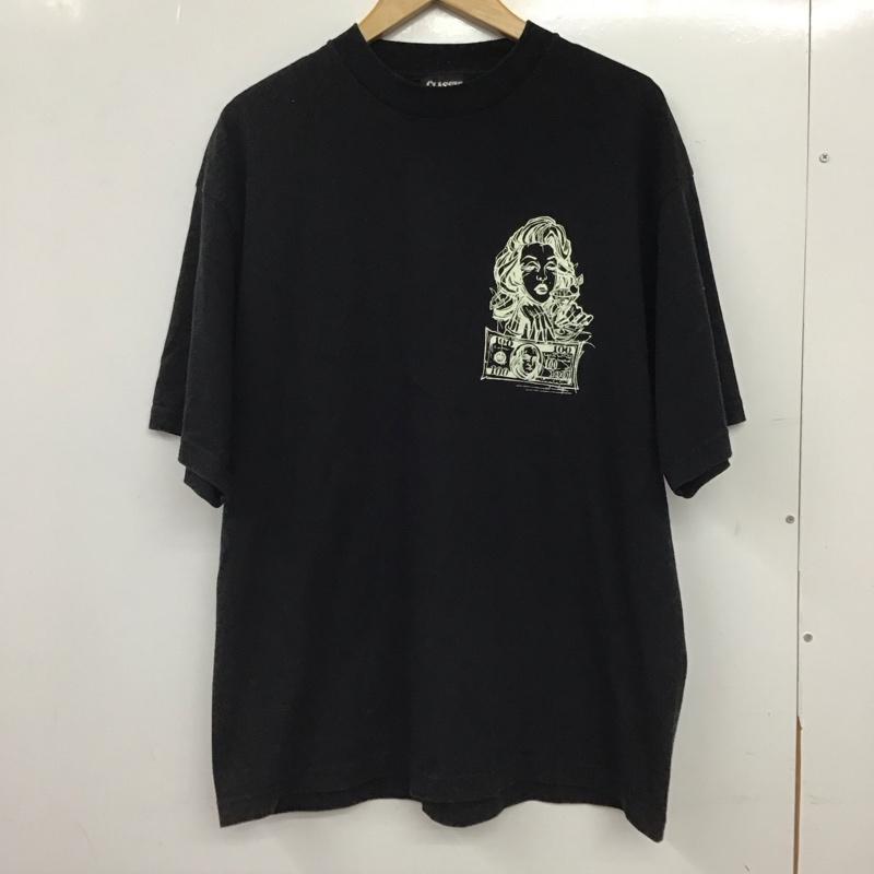 古着 USED Tシャツ 半袖 半袖カットソー プリントTシャツ クルーネックカットソー XL プリント 黒 / ブラック / black メンズ USED 古着 中古 10157102