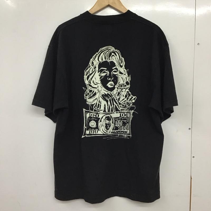 古着 USED Tシャツ 半袖 半袖カットソー プリントTシャツ クルーネックカットソー XL プリント 黒 / ブラック / black メンズ USED 古着 中古 10157102