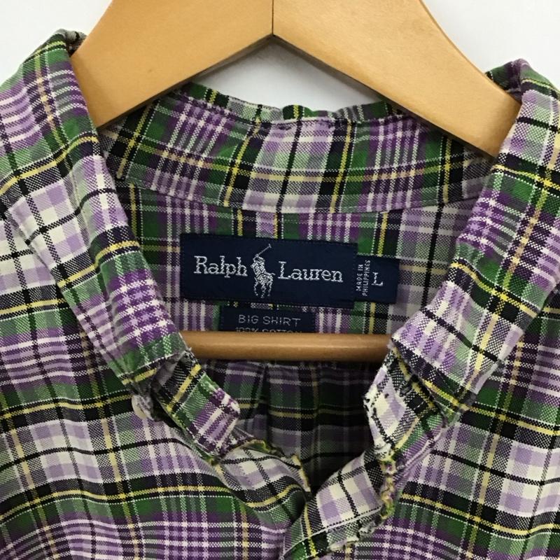 ラルフローレン RALPHLAUREN シャツ、ブラウス 半袖 半袖シャツ チェックシャツ ボタンダウンシャツ L チェック マルチカラー / マルチカラー / multicolor メンズ USED 古着 中古 10157103