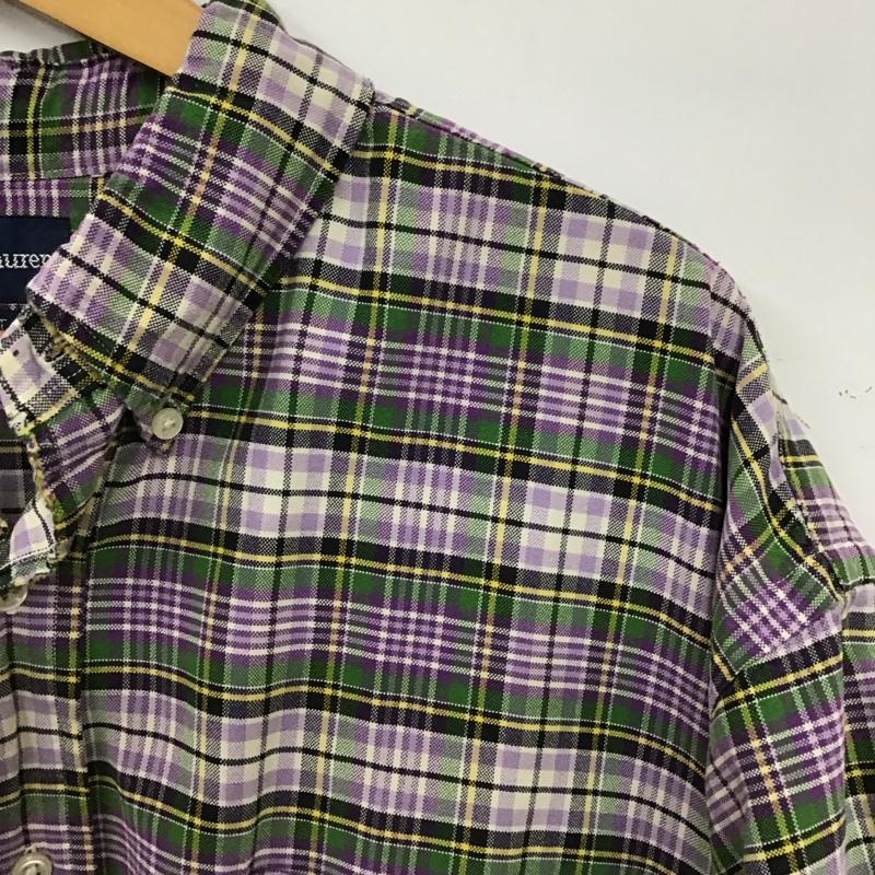 ラルフローレン RALPHLAUREN シャツ、ブラウス 半袖 半袖シャツ チェックシャツ ボタンダウンシャツ L チェック マルチカラー / マルチカラー / multicolor メンズ USED 古着 中古 10157103