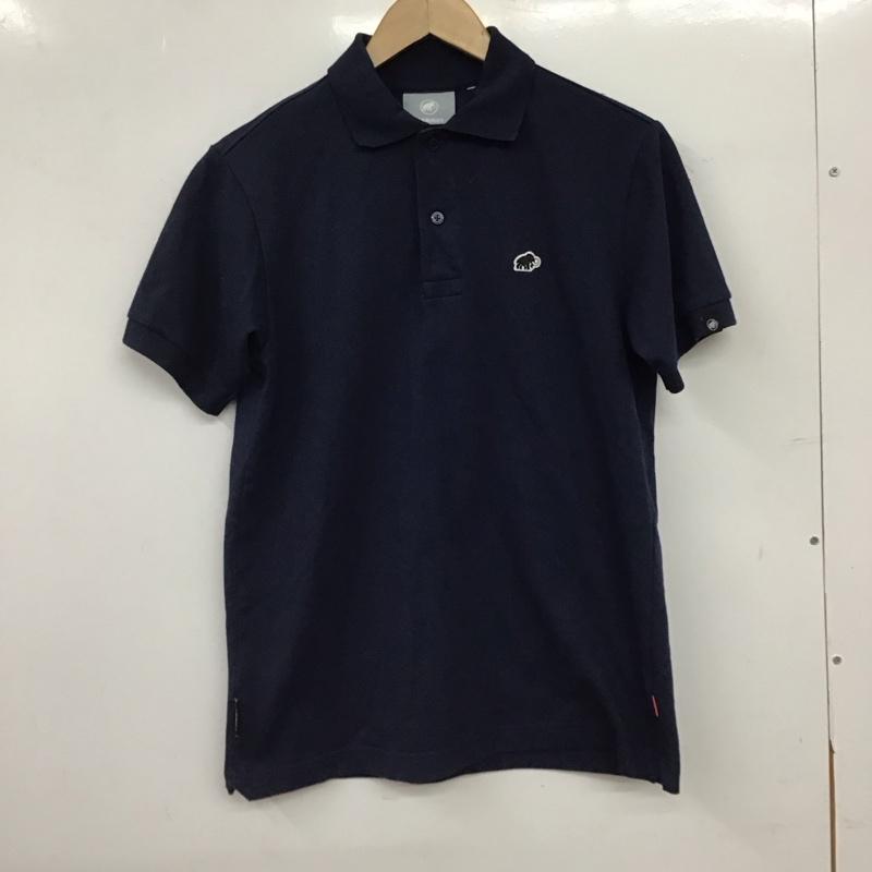 マムート Mammut ポロシャツ 半袖 半袖ポロシャツ カラーシャツ 半袖カットソー M ロゴ、文字 紺 / ネイビー / navy メンズ USED 古着 中古 10157107