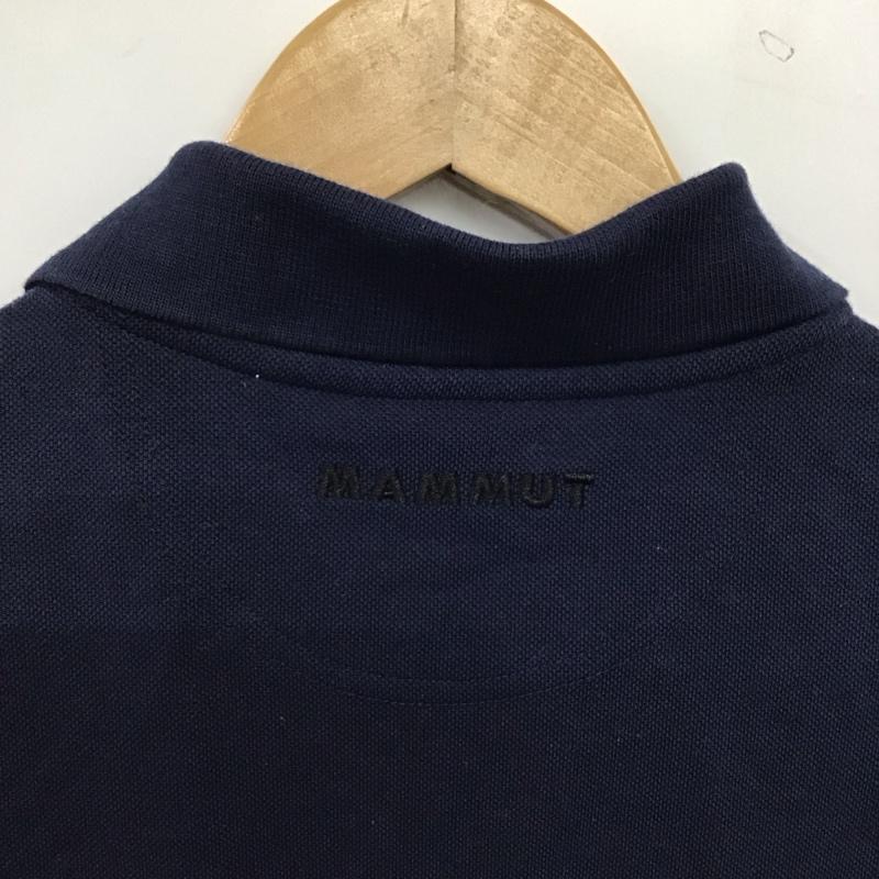 マムート Mammut ポロシャツ 半袖 半袖ポロシャツ カラーシャツ 半袖カットソー M ロゴ、文字 紺 / ネイビー / navy メンズ USED 古着 中古 10157107