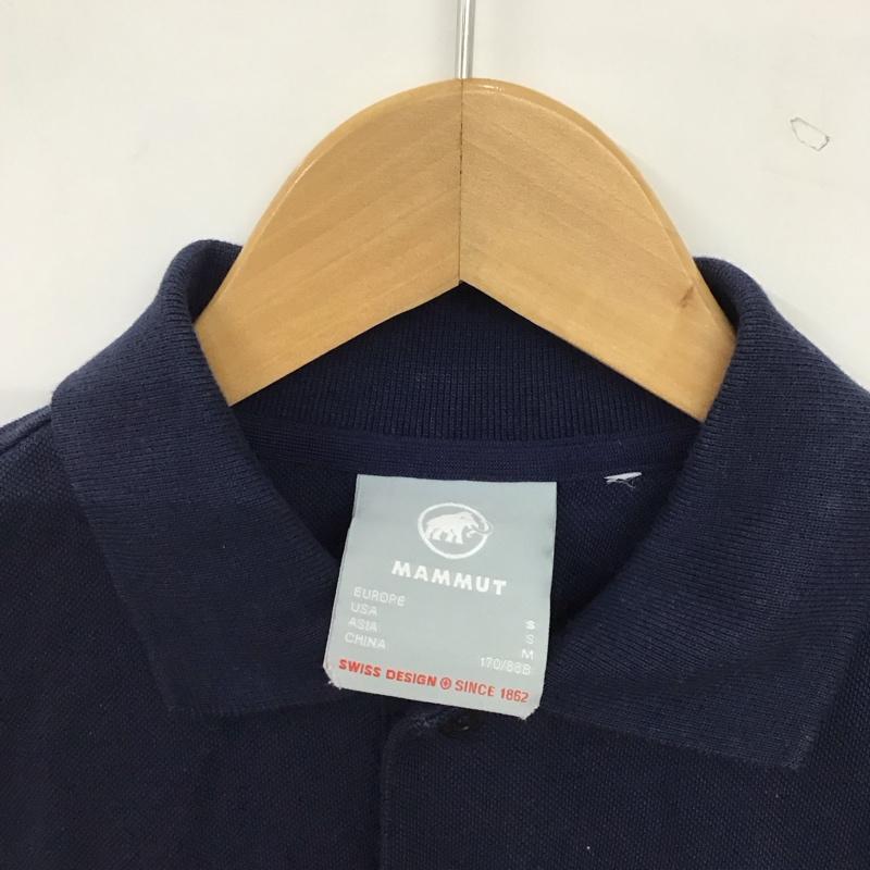 マムート Mammut ポロシャツ 半袖 半袖ポロシャツ カラーシャツ 半袖カットソー M ロゴ、文字 紺 / ネイビー / navy メンズ USED 古着 中古 10157107