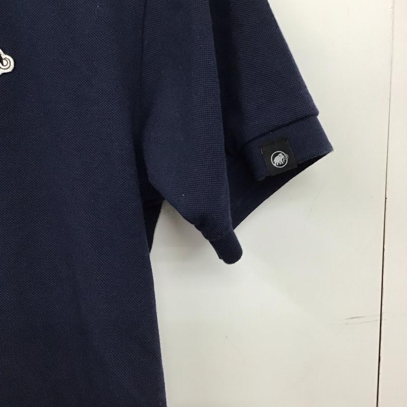 マムート Mammut ポロシャツ 半袖 半袖ポロシャツ カラーシャツ 半袖カットソー M ロゴ、文字 紺 / ネイビー / navy メンズ USED 古着 中古 10157107