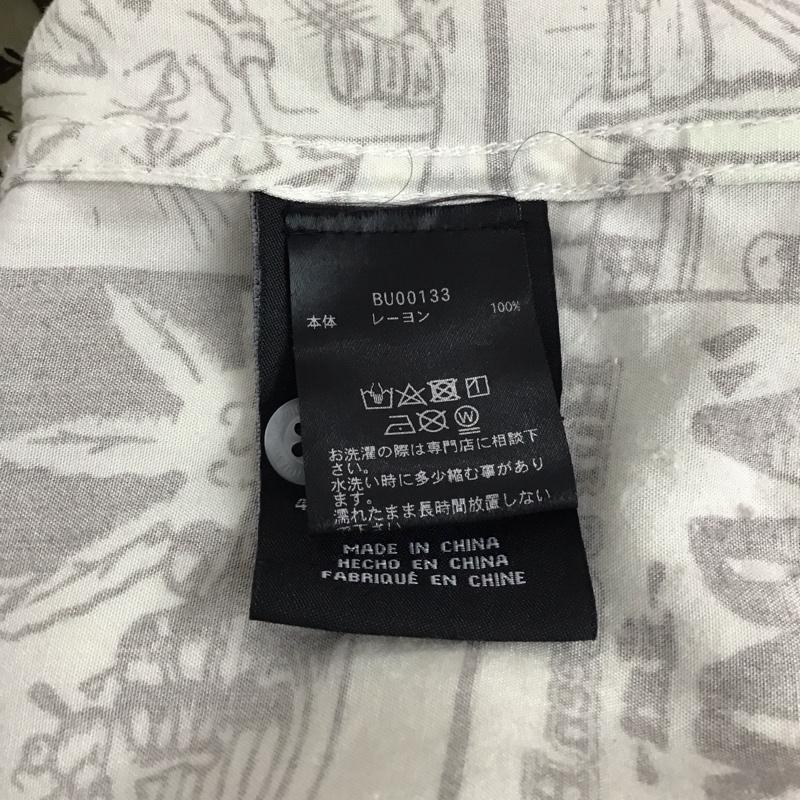 ハフ HUF シャツ、ブラウス 半袖 半袖シャツ プリントシャツ ポケットシャツ L プリント アイボリー / アイボリー / メンズ USED 古着 中古 10157114