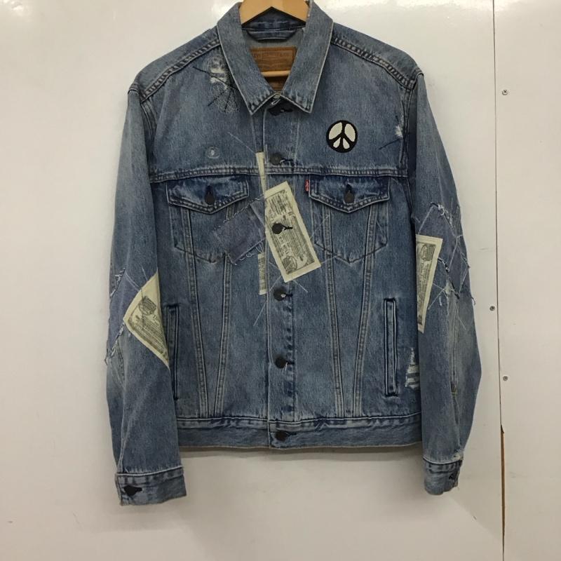 リーバイストラウスアンドコー Levi Strauss & co. ジャケット、上着 ジャンパー、ブルゾン デニムジャケット Gジャン アウター カジュアルジャケット M ロゴ、文字 インディゴ / インディゴ / Indigo メンズ USED 古着 中古 10157115