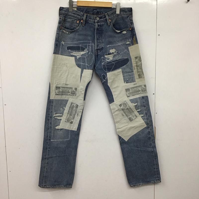 リーバイストラウスアンドコー Levi Strauss & co. パンツ デニム、ジーンズ デニムパンツ スリムパンツ カジュアルパンツ 32インチ ダメージ加工 インディゴ / インディゴ / Indigo メンズ USED 古着 中古 10157116