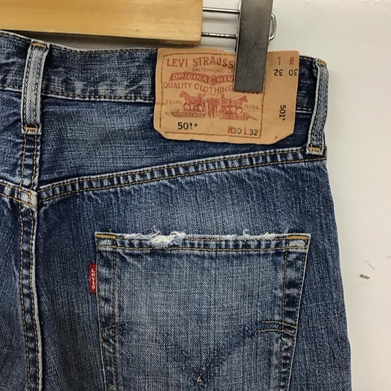 リーバイストラウスアンドコー Levi Strauss & co. パンツ デニム、ジーンズ デニムパンツ スリムパンツ カジュアルパンツ 30インチ ダメージ加工 インディゴ / インディゴ / Indigo メンズ USED 古着 中古 10157119