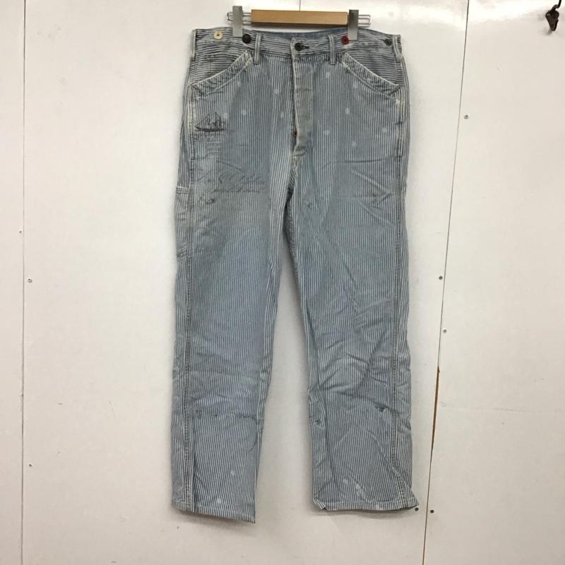 ラルフローレン RALPHLAUREN パンツ デニム、ジーンズ ワイドパンツ カジュアルパンツ ワークパンツ 33インチ ストライプ インディゴ / インディゴ / Indigo メンズ USED 古着 中古 10157122
