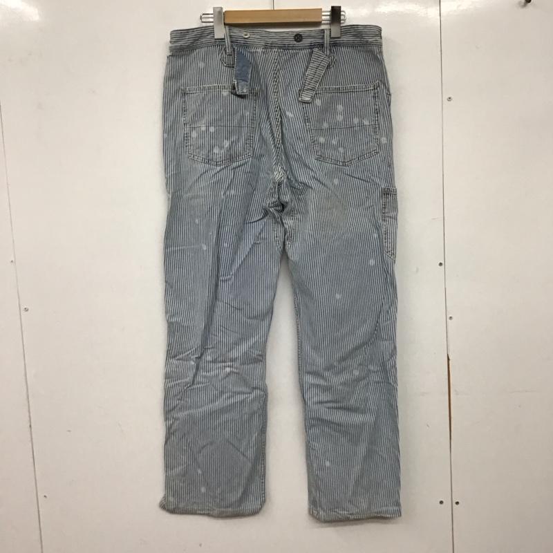 ラルフローレン RALPHLAUREN パンツ デニム、ジーンズ ワイドパンツ カジュアルパンツ ワークパンツ 33インチ ストライプ インディゴ / インディゴ / Indigo メンズ USED 古着 中古 10157122