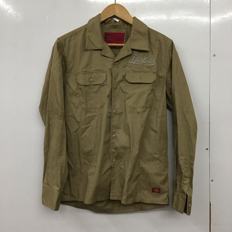 ディッキーズ Dickies シャツ、ブラウス 長袖 長袖シャツ 無地シャツ カラーシャツ M ロゴ、文字 ベージュ / ベージュ / beige メンズ USED 古着 中古 10157124