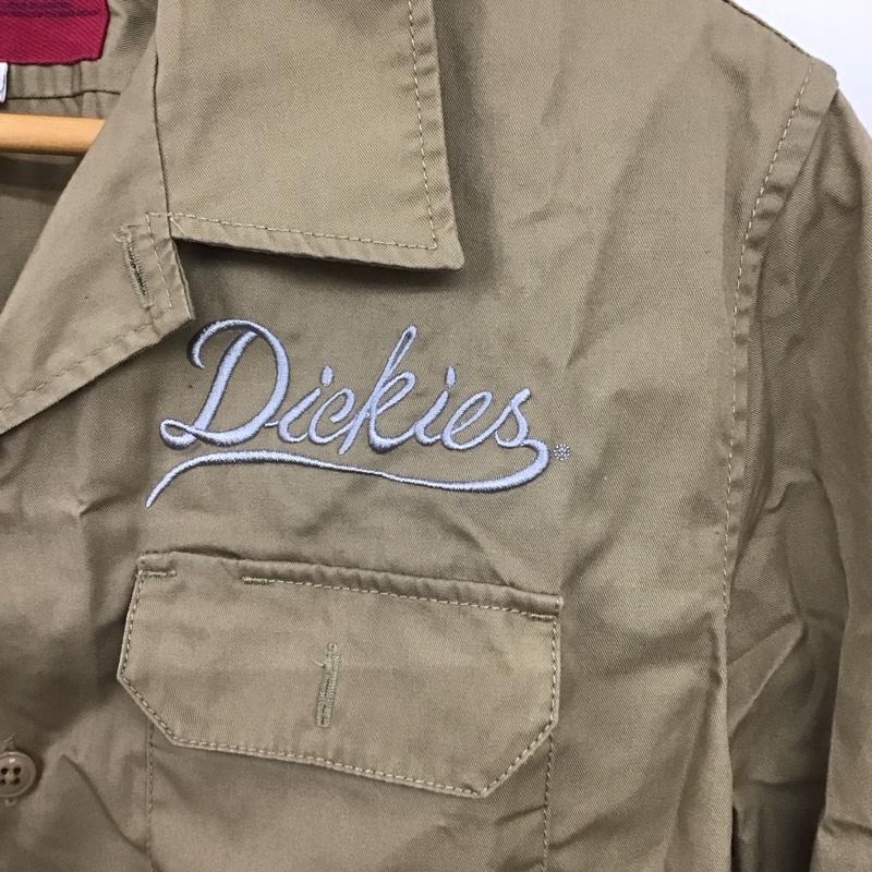 ディッキーズ Dickies シャツ、ブラウス 長袖 長袖シャツ 無地シャツ カラーシャツ M ロゴ、文字 ベージュ / ベージュ / beige メンズ USED 古着 中古 10157124