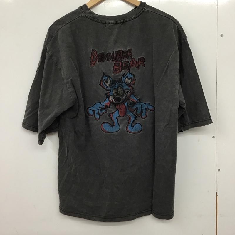 アンリラクシング unrelaxing Tシャツ 半袖 半袖カットソー プリントTシャツ クルーネックカットソー M ロゴ、文字 ダークグレー / ダークグレー / メンズ USED 古着 中古 10157125