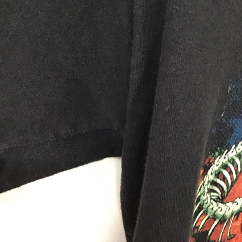 フルーツオブザルーム FRUIT OF THE LOOM Tシャツ 半袖 半袖カットソー プリントTシャツ クルーネックカットソー pantera M プリント 黒 / ブラック / black メンズ USED 古着 中古 10157126