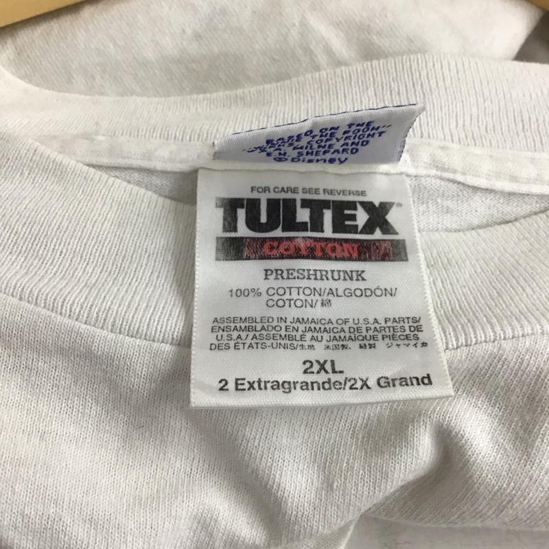 タルテックス tultex Tシャツ 半袖 半袖カットソー プリントTシャツ クルーネックカットソー ディズニー XXL プリント アイボリー / アイボリー / メンズ USED 古着 中古 10157127