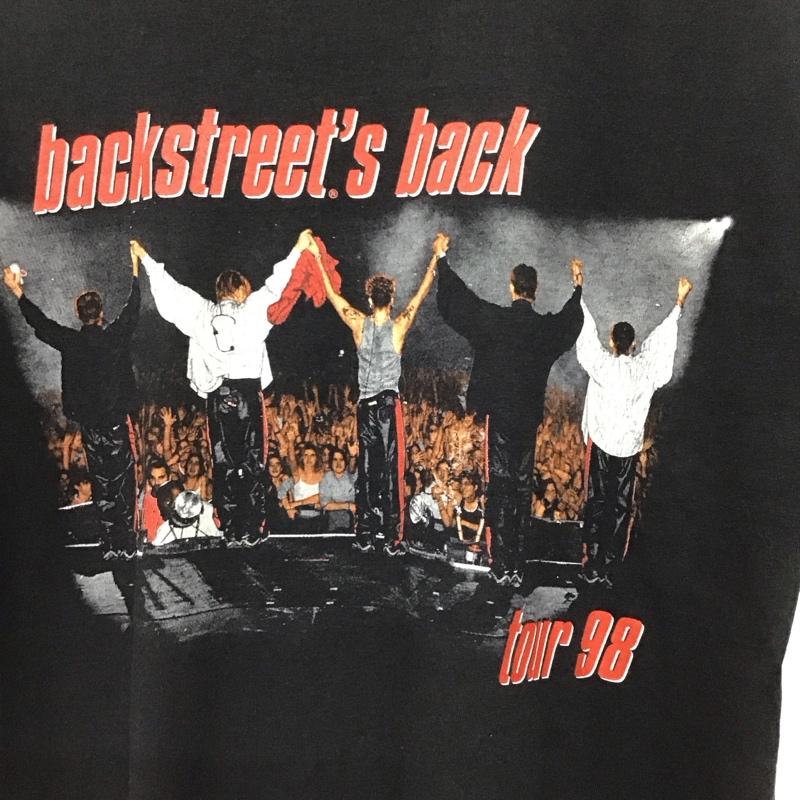 ヘインズ HANES ポロシャツ 半袖 半袖カットソー プリントTシャツ クルーネックカットソー 古着 バックストリートボーイズ XL プリント 黒 / ブラック / black メンズ USED 古着 中古 10157129