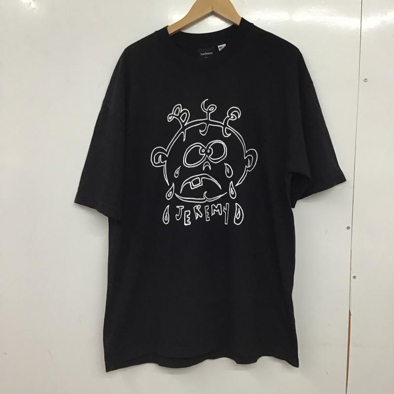 バイジェレミー BYE JEREMY Tシャツ 半袖 半袖カットソー プリントTシャツ クルーネックカットソー L プリント 黒 / ブラック / black メンズ USED 古着 中古 10157131