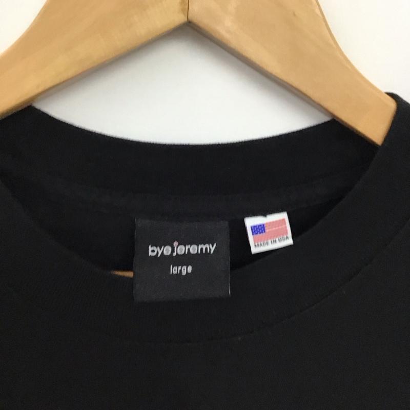 バイジェレミー BYE JEREMY Tシャツ 半袖 半袖カットソー プリントTシャツ クルーネックカットソー L プリント 黒 / ブラック / black メンズ USED 古着 中古 10157131