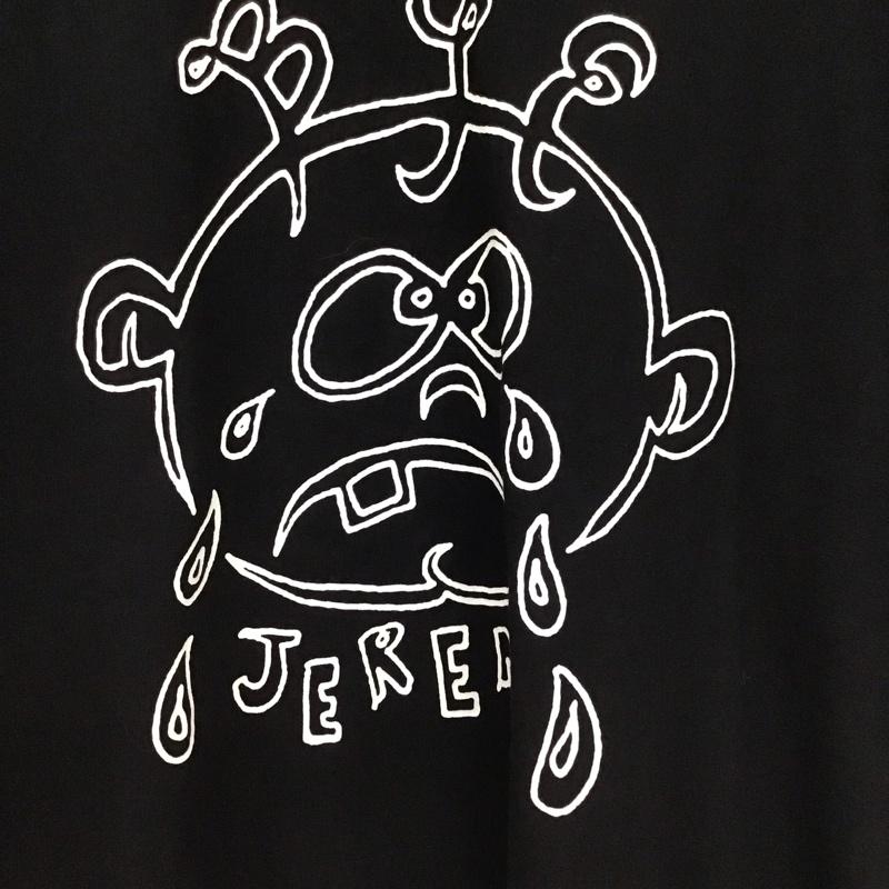 バイジェレミー BYE JEREMY Tシャツ 半袖 半袖カットソー プリントTシャツ クルーネックカットソー L プリント 黒 / ブラック / black メンズ USED 古着 中古 10157131