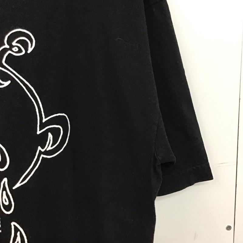 バイジェレミー BYE JEREMY Tシャツ 半袖 半袖カットソー プリントTシャツ クルーネックカットソー L プリント 黒 / ブラック / black メンズ USED 古着 中古 10157131