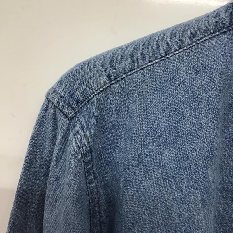 ポロバイラルフローレン Polo by RALPH LAUREN シャツ、ブラウス 長袖 長袖シャツ デニムシャツ ボタンダウンシャツ L ロゴ、文字 インディゴ / インディゴ / Indigo メンズ USED 古着 中古 10157133