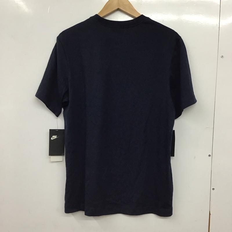 ナイキ NIKE Tシャツ 半袖 半袖カットソー プリントTシャツ クルーネックカットソー M ロゴ、文字 紺 / ネイビー / navy メンズ USED 古着 中古 10157138