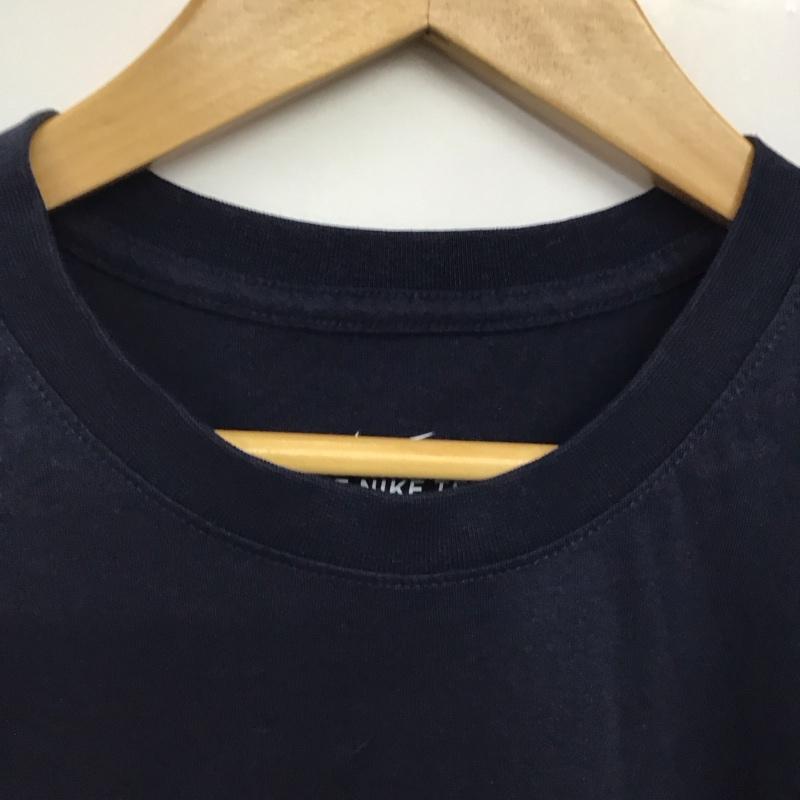 ナイキ NIKE Tシャツ 半袖 半袖カットソー プリントTシャツ クルーネックカットソー M ロゴ、文字 紺 / ネイビー / navy メンズ USED 古着 中古 10157138