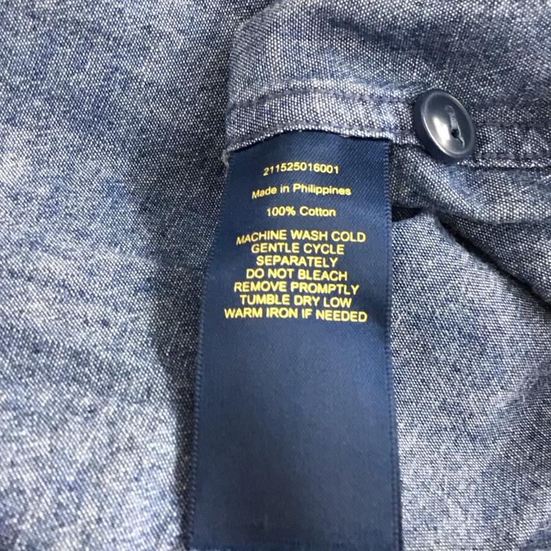 ポロラルフローレン POLO RALPH LAUREN シャツ、ブラウス 長袖 長袖シャツ 無地シャツ カラーシャツ M 無地 インディゴ / インディゴ / Indigo メンズ USED 古着 中古 10157139