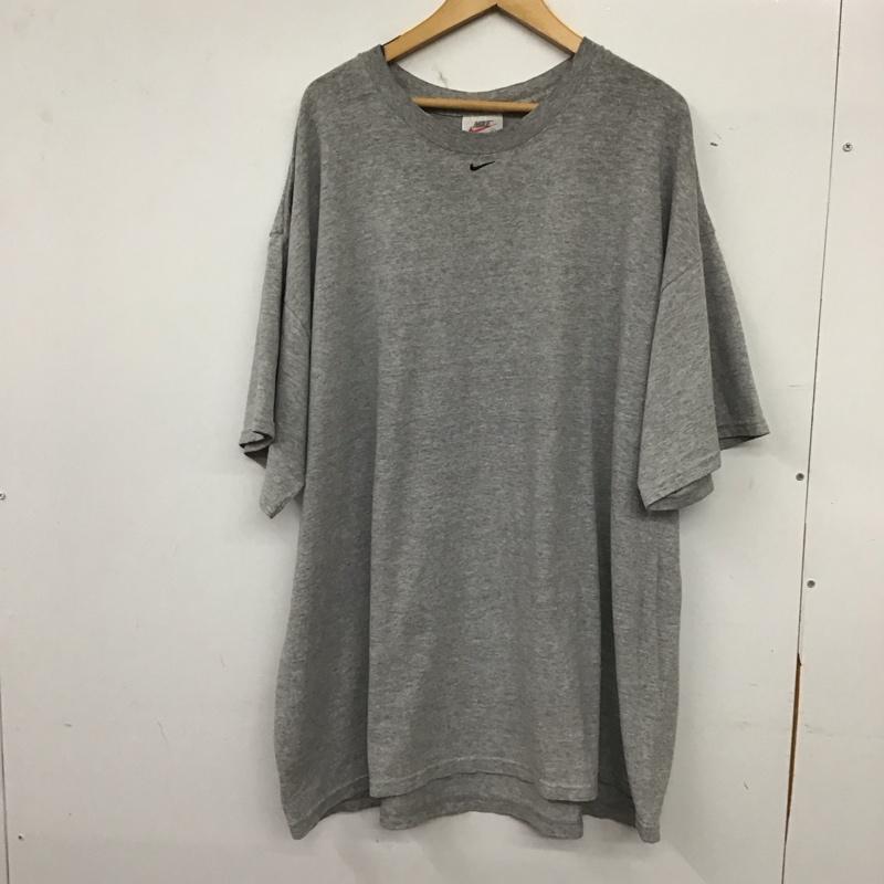 ナイキ NIKE Tシャツ 半袖 半袖カットソー プリントTシャツ クルーネックカットソー XXL ロゴ、文字 灰 / グレー / gray メンズ USED 古着 中古 10157141