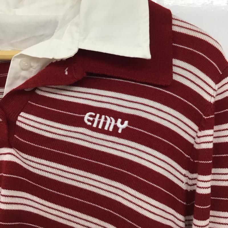 エイミーイストワール eimy istoire カットソー 長袖 1124611690 レイヤード風ボーダーポロニット FREE ボーダー柄 マルチカラー / マルチカラー / multicolor レディース USED 古着 中古 10157152