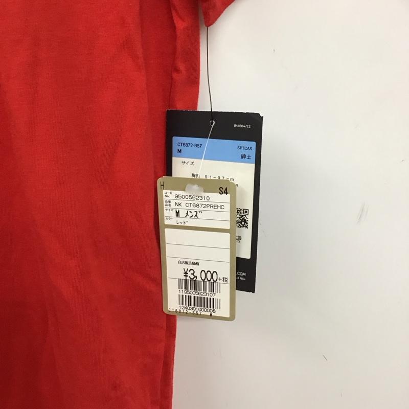 ナイキ NIKE Tシャツ 半袖 半袖カットソー プリントTシャツ クルーネックカットソー M ロゴ、文字 赤 / レッド / red メンズ USED 古着 中古 10157154