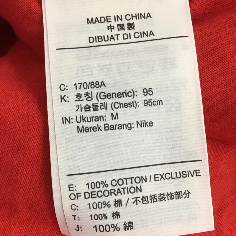 ナイキ NIKE Tシャツ 半袖 半袖カットソー プリントTシャツ クルーネックカットソー M ロゴ、文字 赤 / レッド / red メンズ USED 古着 中古 10157154