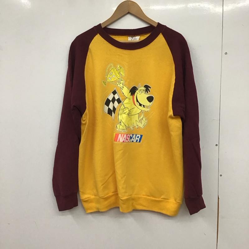 古着 USED トレーナー 長袖 長袖トレーナー スウェット クルーネック プルオーバー L ロゴ、文字 黄 / イエロー / yellow メンズ USED 古着 中古 10157156