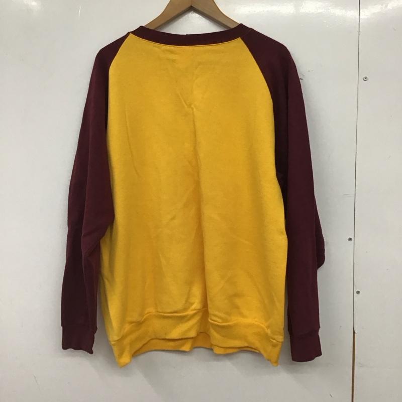 古着 USED トレーナー 長袖 長袖トレーナー スウェット クルーネック プルオーバー L ロゴ、文字 黄 / イエロー / yellow メンズ USED 古着 中古 10157156