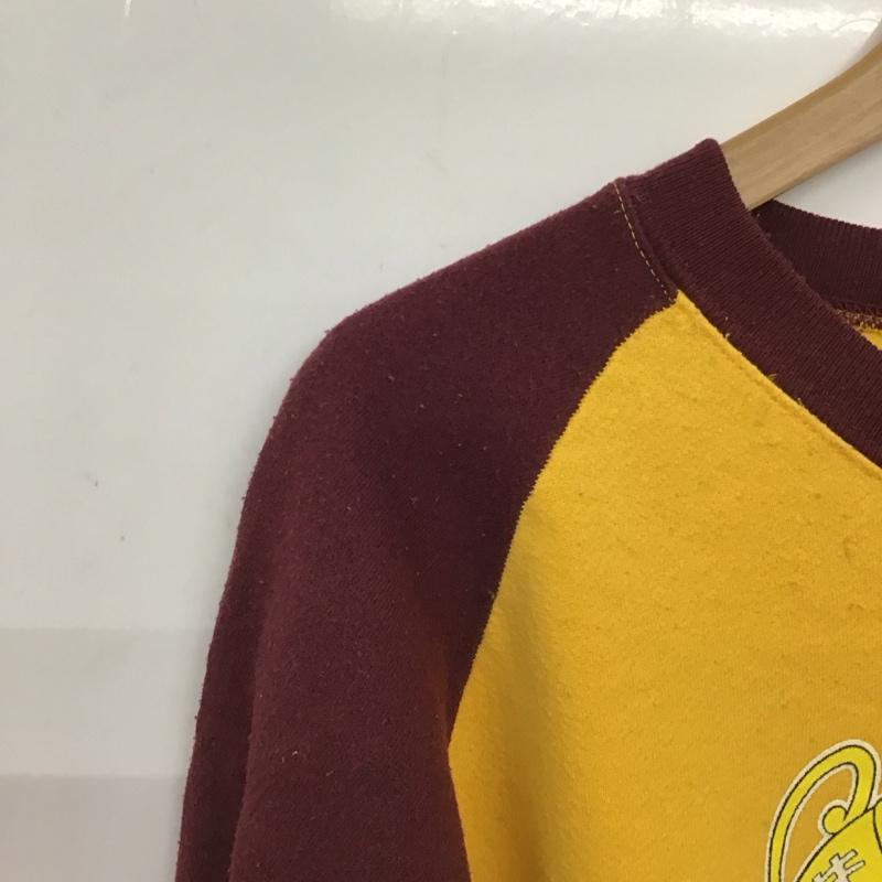 古着 USED トレーナー 長袖 長袖トレーナー スウェット クルーネック プルオーバー L ロゴ、文字 黄 / イエロー / yellow メンズ USED 古着 中古 10157156