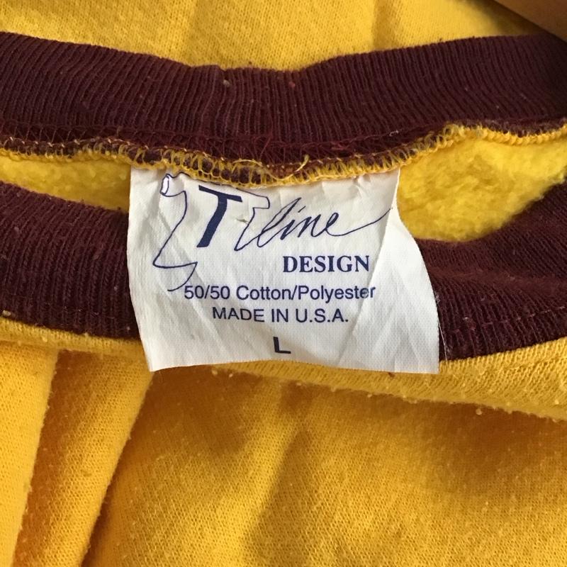 古着 USED トレーナー 長袖 長袖トレーナー スウェット クルーネック プルオーバー L ロゴ、文字 黄 / イエロー / yellow メンズ USED 古着 中古 10157156