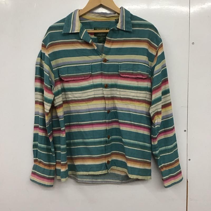 ラルフローレン RALPHLAUREN シャツ、ブラウス 長袖 長袖シャツ プリントシャツ カラーシャツ M ボーダー柄 マルチカラー / マルチカラー / multicolor メンズ USED 古着 中古 10157159