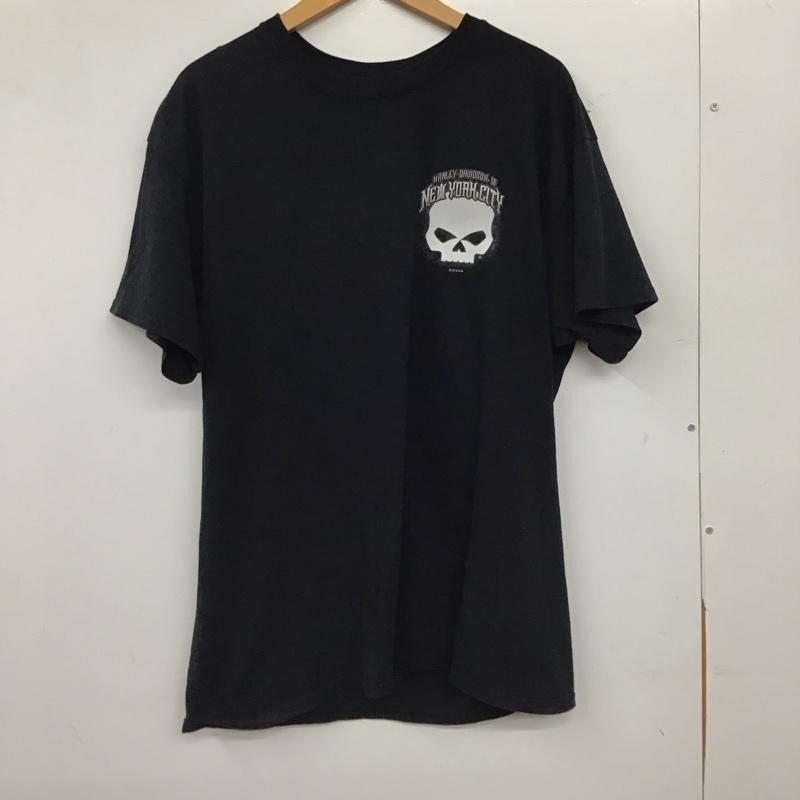 ハーレーダビッドソン Harley-Davidson Tシャツ 半袖 半袖カットソー プリントTシャツ クルーネックカットソー L ロゴ、文字 黒 / ブラック / black メンズ USED 古着 中古 10157169