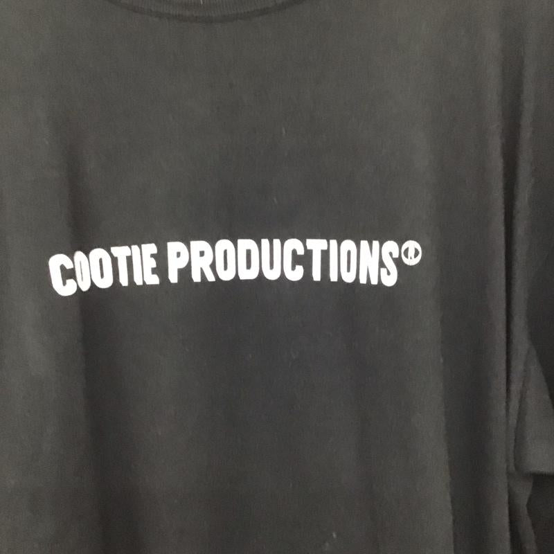 クーティープロダクションズ COOTIE PRODUCTIONS カットソー 長袖 長袖カットソー プリントカットソー クルーネック XL ロゴ、文字 黒 / ブラック / black メンズ USED 古着 中古 10157170