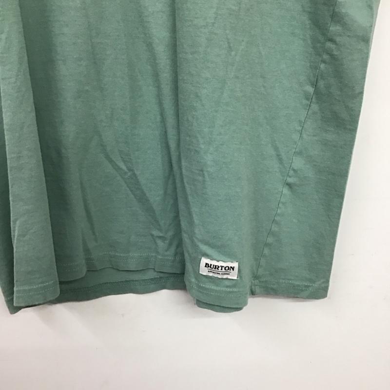 バートン BURTON Tシャツ 半袖 半袖カットソー プリントTシャツ クルーネックカットソー M ロゴ、文字 緑 / グリーン / green メンズ USED 古着 中古 10157172