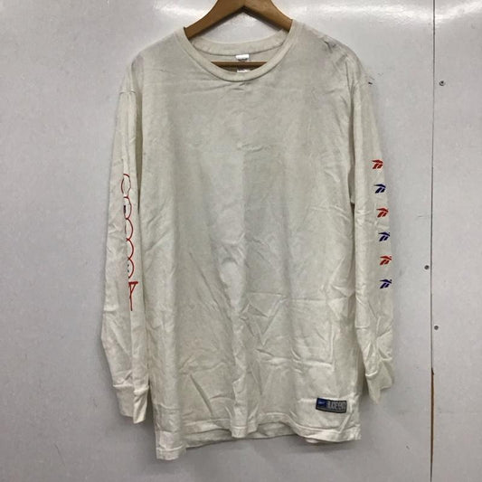 リーボック Reebok カットソー 長袖 長袖カットソー プリントカットソー クルーネック ロゴ、文字 白 / ホワイト / white メンズ USED 古着 中古 10157173