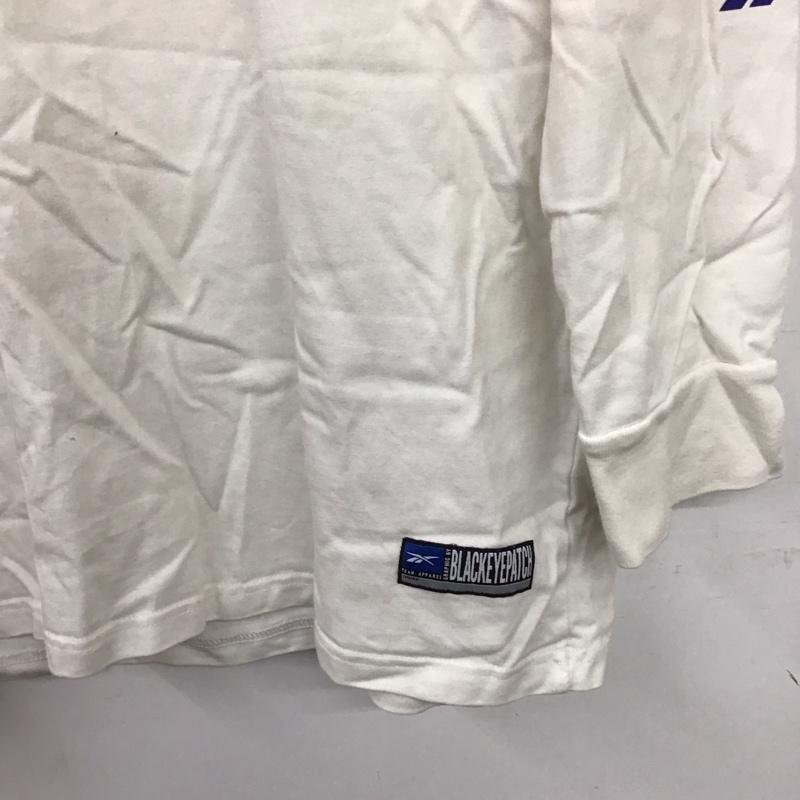 リーボック Reebok カットソー 長袖 長袖カットソー プリントカットソー クルーネック ロゴ、文字 白 / ホワイト / white メンズ USED 古着 中古 10157173