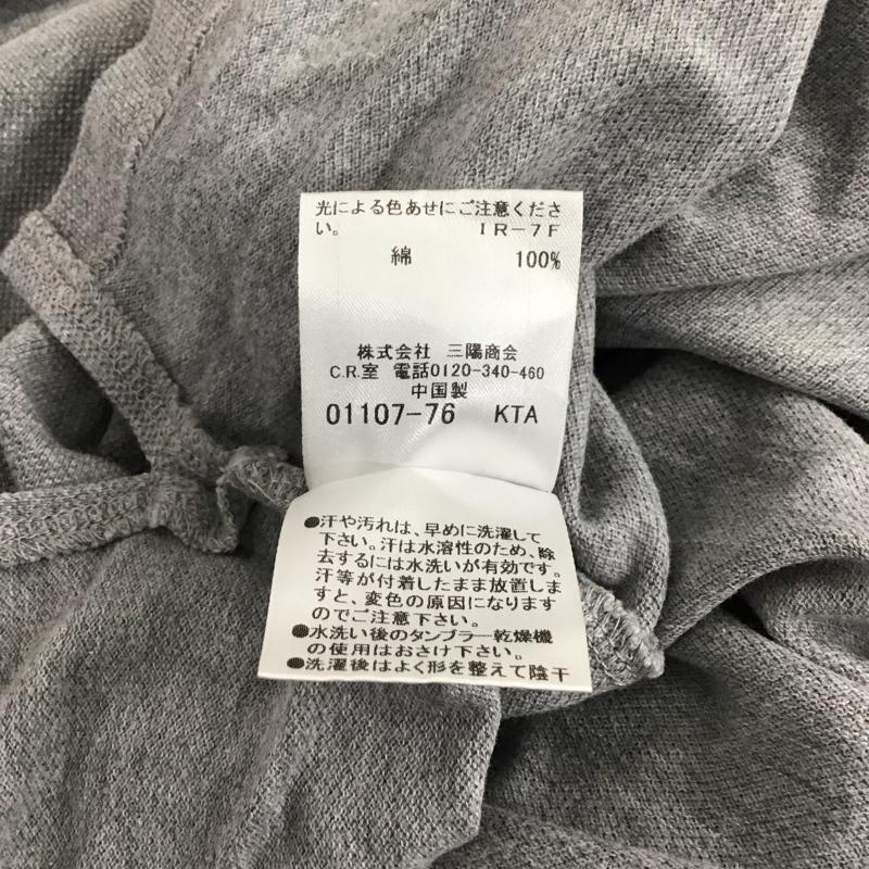 バーバリーブラックレーベル BURBERRY BLACK LABEL ポロシャツ 半袖 半袖ポロシャツ カラーシャツ 半袖カットソー 3 ロゴ、文字 灰 / グレー / gray メンズ USED 古着 中古 10157174