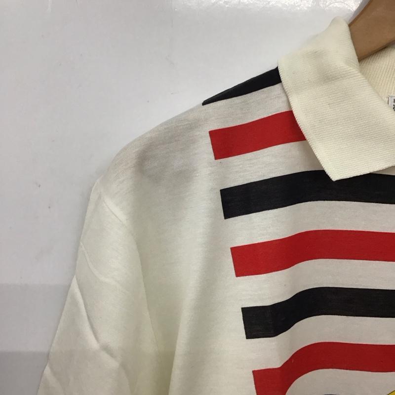 セリーヌ CELINE ポロシャツ 半袖 半袖ポロシャツ カラーシャツ 半袖カットソー S プリント アイボリー / アイボリー / メンズ USED 古着 中古 10157176