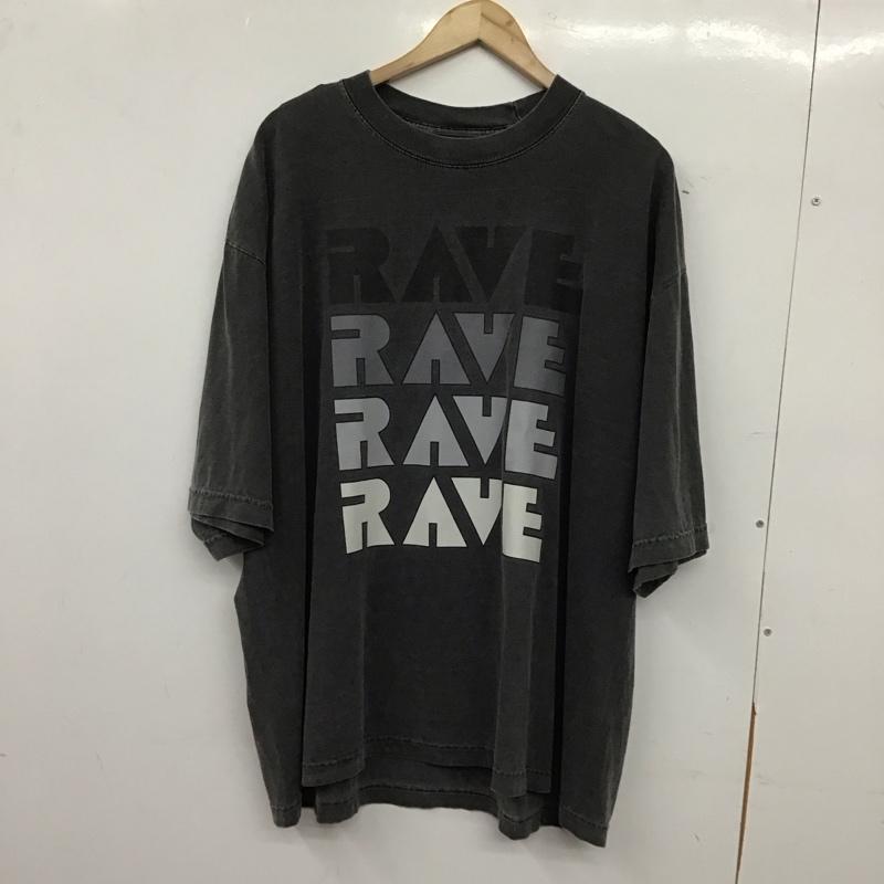 イズネス ミュージック ISNESS MUSIC Tシャツ 半袖 半袖カットソー プリントTシャツ クルーネックカットソー L ロゴ、文字 ダークグレー / ダークグレー / メンズ USED 古着 中古 10157177