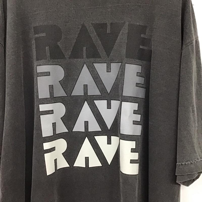 イズネス ミュージック ISNESS MUSIC Tシャツ 半袖 半袖カットソー プリントTシャツ クルーネックカットソー L ロゴ、文字 ダークグレー / ダークグレー / メンズ USED 古着 中古 10157177